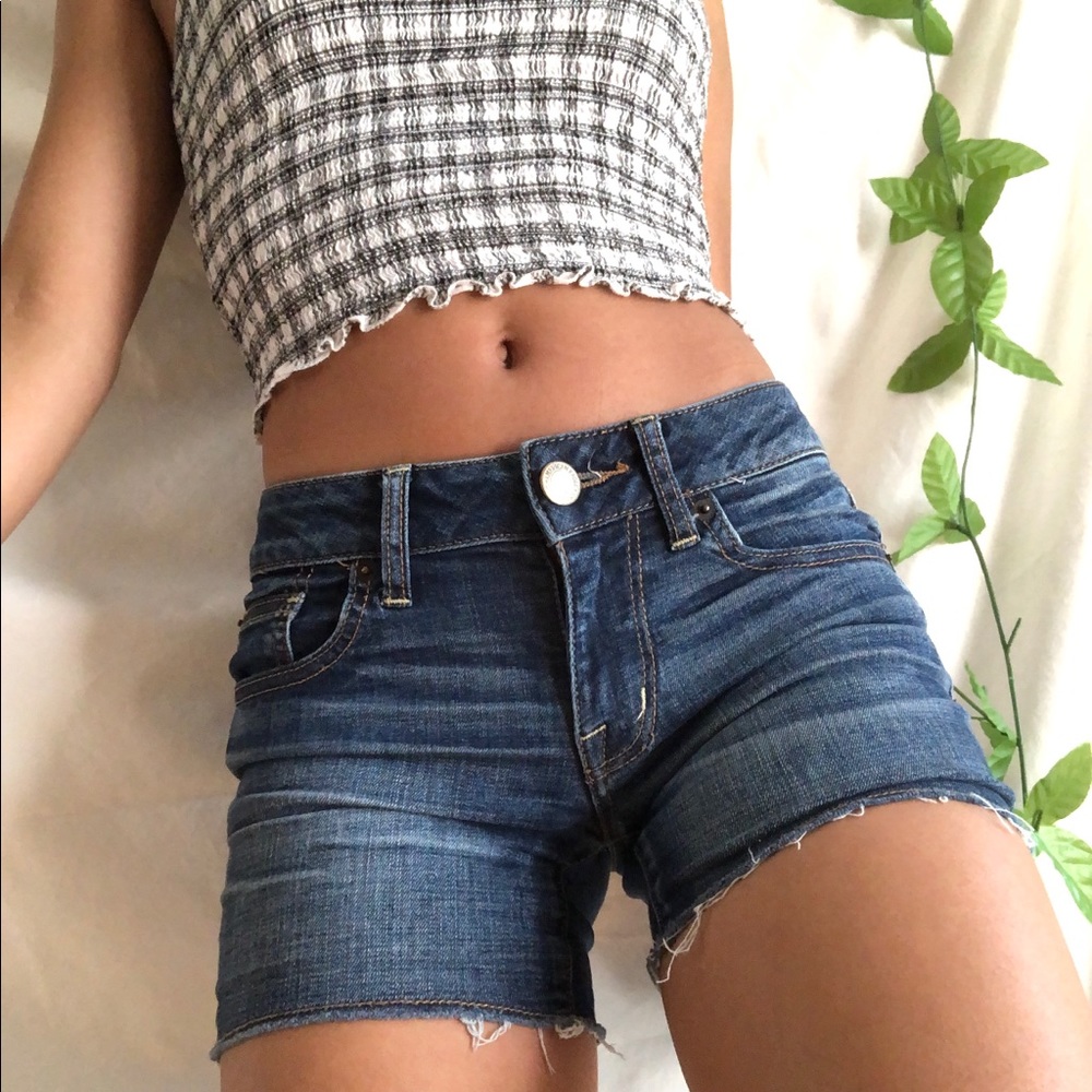 LOW RISE DENIM SHORTS - Picture 1 of 4